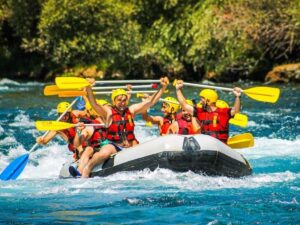 Faire du rafting en famille